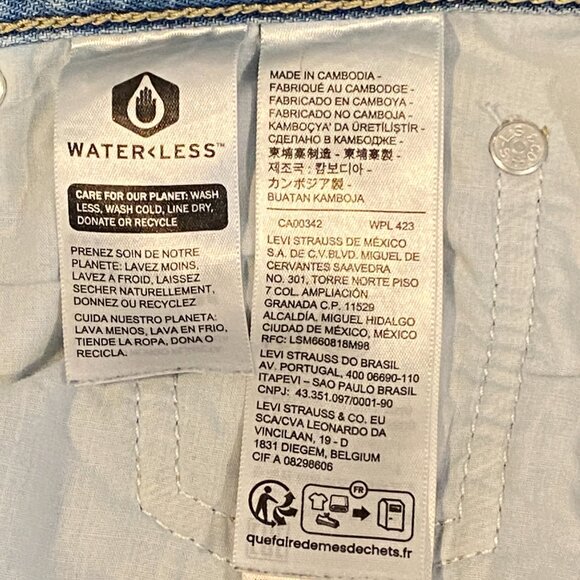 Levi's Low Pro Straight Blue Jeans 31x30 tagged sz 28 #117R - Picture 8 of 11